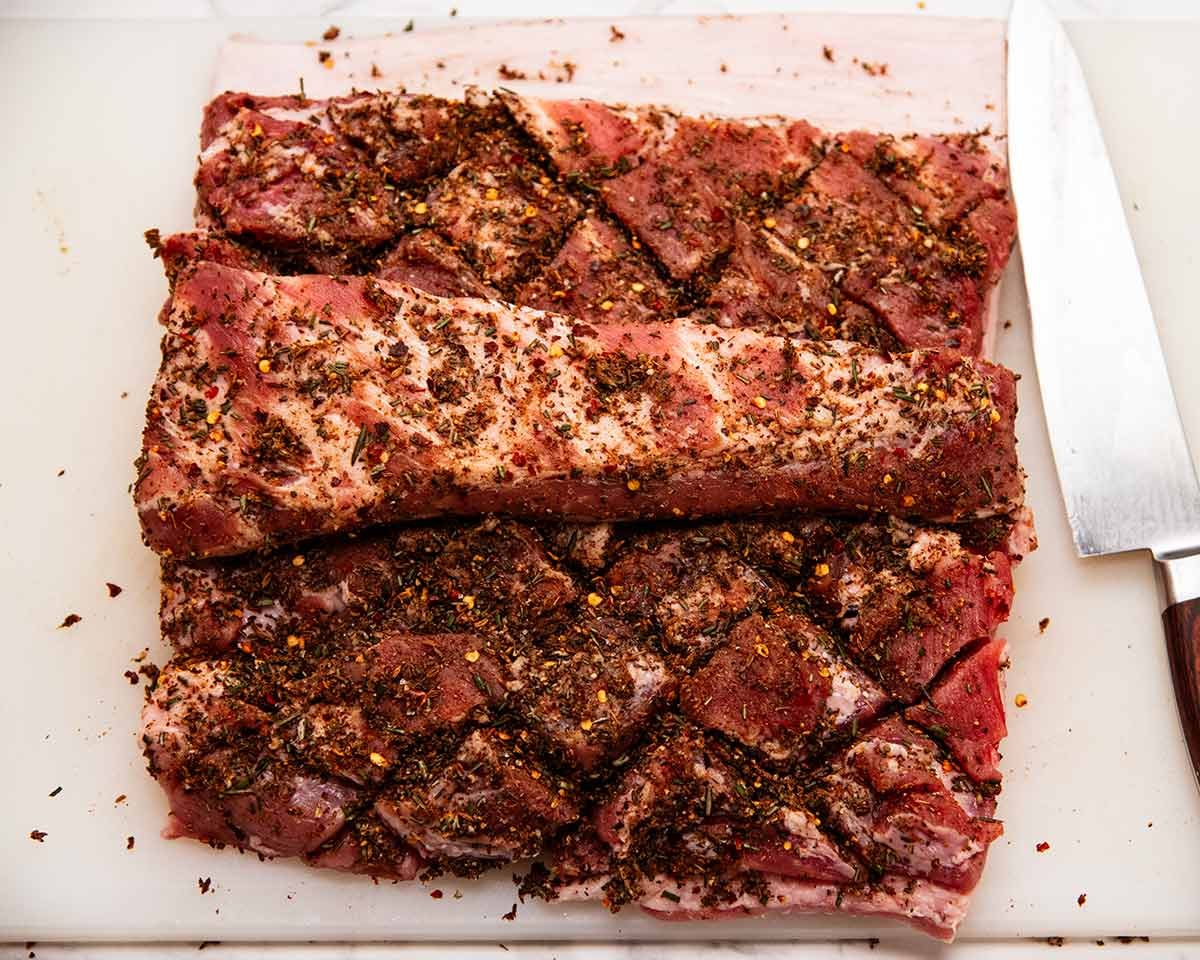 Porchetta ready to roll