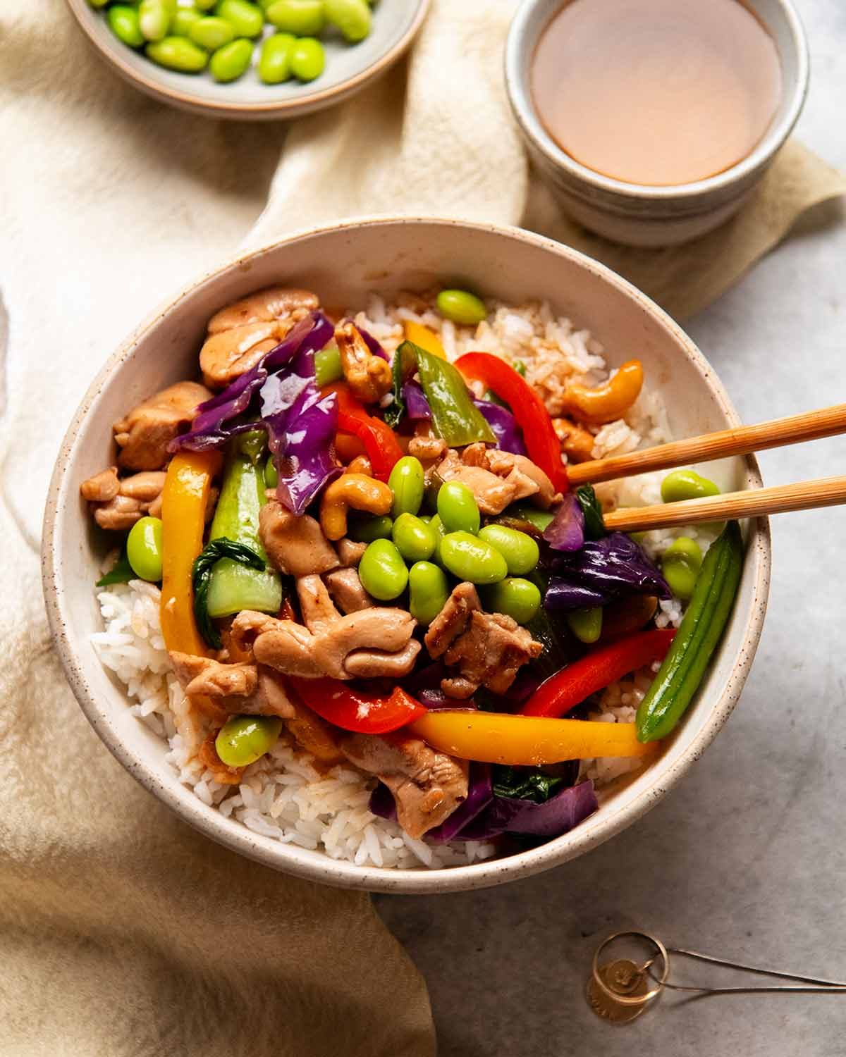 Rainbow Chicken Stir Fry
